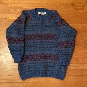 Cozy Blue Patterned Women's Sweater